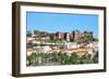 Silves Skyline with the Moorish Castle and the Cathedral, Silves, Algarve, Portugal, Europe-G&M Therin-Weise-Framed Photographic Print