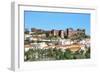 Silves Skyline with the Moorish Castle and the Cathedral, Silves, Algarve, Portugal, Europe-G&M Therin-Weise-Framed Photographic Print