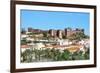 Silves Skyline with the Moorish Castle and the Cathedral, Silves, Algarve, Portugal, Europe-G&M Therin-Weise-Framed Photographic Print