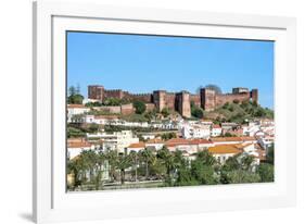 Silves Skyline with the Moorish Castle and the Cathedral, Silves, Algarve, Portugal, Europe-G&M Therin-Weise-Framed Photographic Print