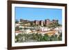 Silves Skyline with the Moorish Castle and the Cathedral, Silves, Algarve, Portugal, Europe-G&M Therin-Weise-Framed Photographic Print