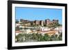Silves Skyline with the Moorish Castle and the Cathedral, Silves, Algarve, Portugal, Europe-G&M Therin-Weise-Framed Photographic Print