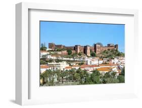 Silves Skyline with the Moorish Castle and the Cathedral, Silves, Algarve, Portugal, Europe-G&M Therin-Weise-Framed Photographic Print