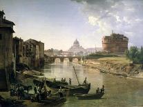 New Rome, Castel Sant'Angelo, 1823-Silvestr Fedosievich Shchedrin-Framed Stretched Canvas