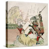 Sima Wengong (Shiba Onko) and Shinozuka, Lord of Iga (Shinozuka-Iga-No-Teami), 1821-Katsushika Hokusai-Stretched Canvas