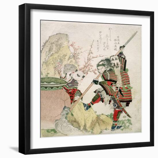 Sima Wengong (Shiba Onko) and Shinozuka, Lord of Iga (Shinozuka-Iga-No-Teami), 1821-Katsushika Hokusai-Framed Giclee Print