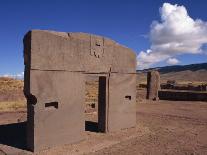 Gate of the Sun at the Site of Tiahuanaco, Lake Titicaca, in Bolivia-Simanor Eitan-Photographic Print