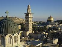 Western or Wailing Wall, with the Gold Dome of the Rock, Jerusalem, Israel-Simanor Eitan-Framed Photographic Print