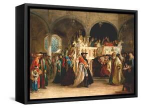 Simchat Torah, Livorno, 1850-Solomon Alexander Hart-Framed Stretched Canvas
