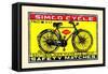 Simco Cycle-null-Framed Stretched Canvas