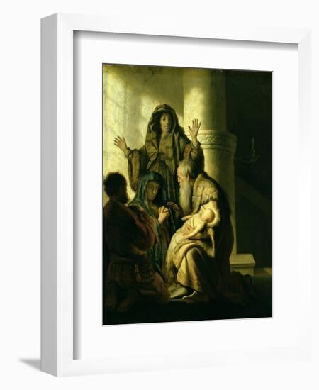 Simeon and Hannah in the Temple, circa 1627-Rembrandt van Rijn-Framed Giclee Print