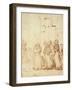 Simeon and Jesus in the Temple (Drawing)-Rembrandt van Rijn-Framed Giclee Print