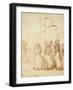 Simeon and Jesus in the Temple (Drawing)-Rembrandt van Rijn-Framed Giclee Print