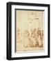 Simeon and Jesus in the Temple (Drawing)-Rembrandt van Rijn-Framed Premium Giclee Print