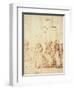 Simeon and Jesus in the Temple (Drawing)-Rembrandt van Rijn-Framed Premium Giclee Print