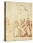 Simeon and Jesus in the Temple (Drawing)-Rembrandt van Rijn-Stretched Canvas