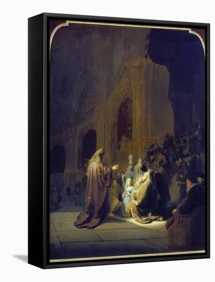 Simeon in the Temple, 1631-Rembrandt van Rijn-Framed Stretched Canvas