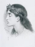 Head of a Young Girl, 1890 (Red Chalk on Buff Paper)-Simeon Solomon-Giclee Print