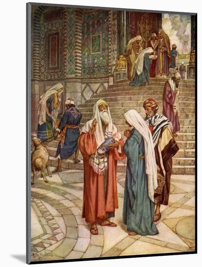 Simeon the righteous - Bible-William Brassey Hole-Mounted Giclee Print