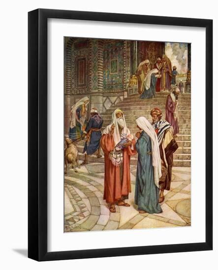 Simeon the righteous - Bible-William Brassey Hole-Framed Giclee Print