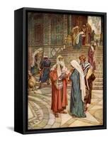 Simeon the righteous - Bible-William Brassey Hole-Framed Stretched Canvas