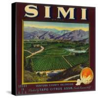 Simi Orange Label - Santa Susana, CA-Lantern Press-Stretched Canvas