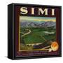 Simi Orange Label - Santa Susana, CA-Lantern Press-Framed Stretched Canvas