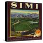 Simi Orange Label - Santa Susana, CA-Lantern Press-Stretched Canvas