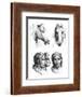 Similarities Between the Heads of a Horse and a Man-Charles Le Brun-Framed Giclee Print