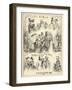 Simla Horticultural Fashions, 1851, Page from the Delhi Sketchbook, 1850-54-null-Framed Giclee Print