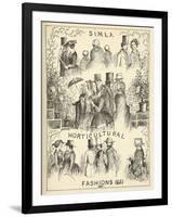 Simla Horticultural Fashions, 1851, Page from the Delhi Sketchbook, 1850-54-null-Framed Giclee Print