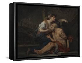Simon and Pero, Roman Charity, c.1767-Jean Baptiste Greuze-Framed Stretched Canvas