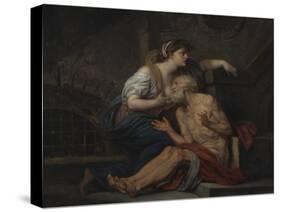 Simon and Pero, Roman Charity, c.1767-Jean Baptiste Greuze-Stretched Canvas