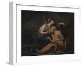 Simon and Pero, Roman Charity, c.1767-Jean Baptiste Greuze-Framed Giclee Print