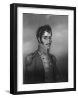 Simon Bolivar, 19th Century South American Revolutionary-W Holl-Framed Giclee Print