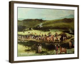 Simon Bolivar and Francisco De Paula Santander Travelling to Bogota-Francisco De Paula Alvarez-Framed Giclee Print