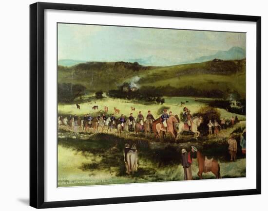 Simon Bolivar and Francisco De Paula Santander Travelling to Bogota-Francisco De Paula Alvarez-Framed Giclee Print