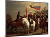 Simon Bolivar Honoring the Flag after Battle of Carabobo, June 24, 1821-Arturo Michelena-Mounted Giclee Print