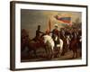 Simon Bolivar Honoring the Flag after Battle of Carabobo, June 24, 1821-Arturo Michelena-Framed Giclee Print