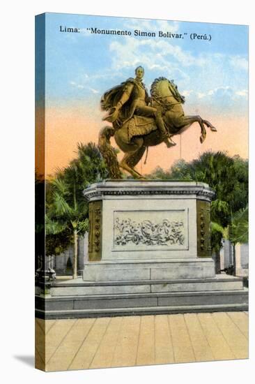 Simon Bolivar Monument, Lima, Peru, Early 20th Century-null-Stretched Canvas