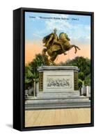 Simon Bolivar Monument, Lima, Peru, Early 20th Century-null-Framed Stretched Canvas