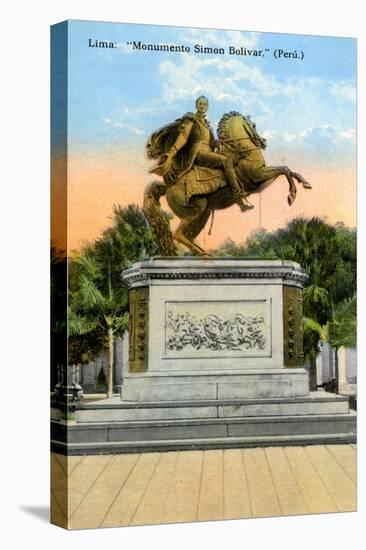 Simon Bolivar Monument, Lima, Peru, Early 20th Century-null-Stretched Canvas