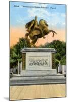 Simon Bolivar Monument, Lima, Peru, Early 20th Century-null-Mounted Giclee Print