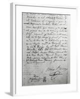 Simon Bolivar's Last Will and Testament Dictated in Santa Marta in Colombia in 1830, Colombia-null-Framed Giclee Print