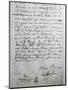 Simon Bolivar's Last Will and Testament Dictated in Santa Marta in Colombia in 1830, Colombia-null-Mounted Giclee Print