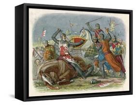 Simon De Montfort is Killed at the Battle of Evesham-James Doyle-Framed Stretched Canvas