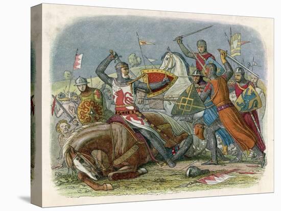 Simon De Montfort is Killed at the Battle of Evesham-James Doyle-Stretched Canvas