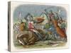 Simon De Montfort is Killed at the Battle of Evesham-James Doyle-Stretched Canvas