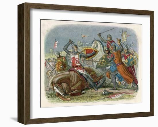 Simon De Montfort is Killed at the Battle of Evesham-James Doyle-Framed Art Print