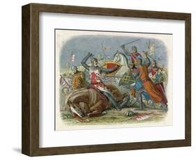 Simon De Montfort is Killed at the Battle of Evesham-James Doyle-Framed Art Print